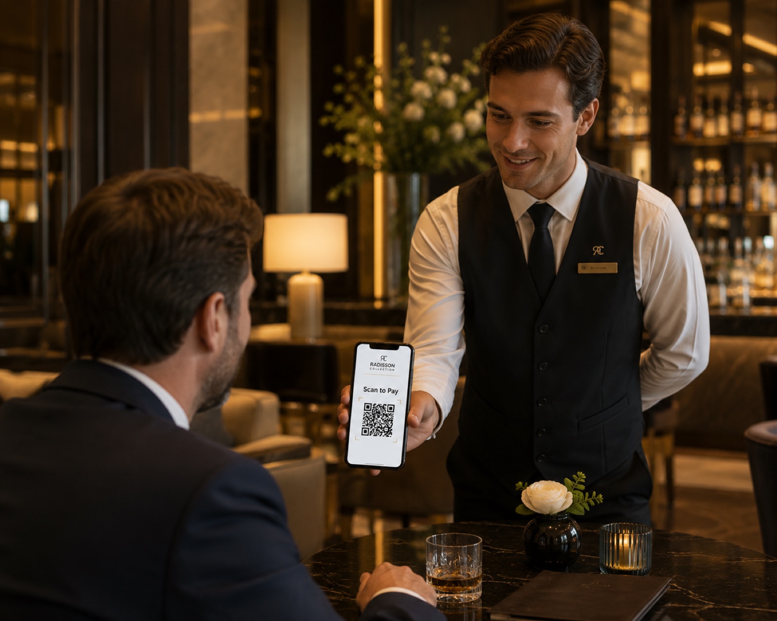 Оплата через QR-код в ресторане